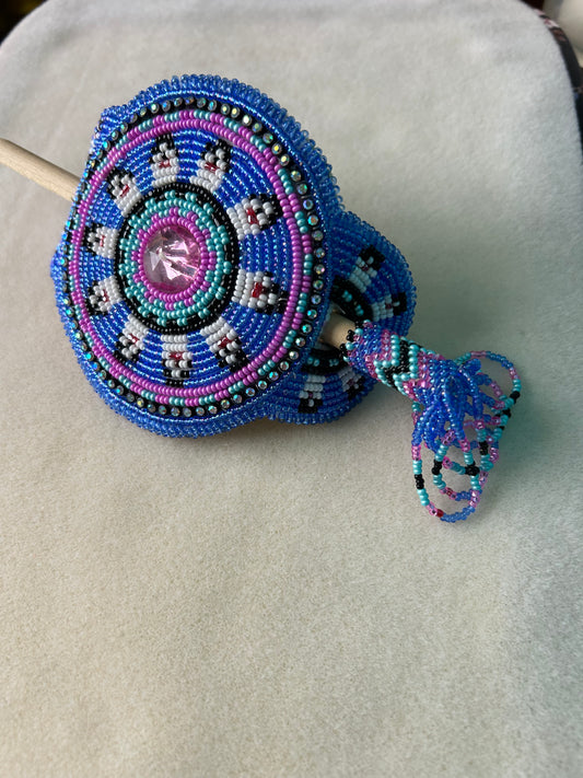 Beaded Stick Barrette for long hair