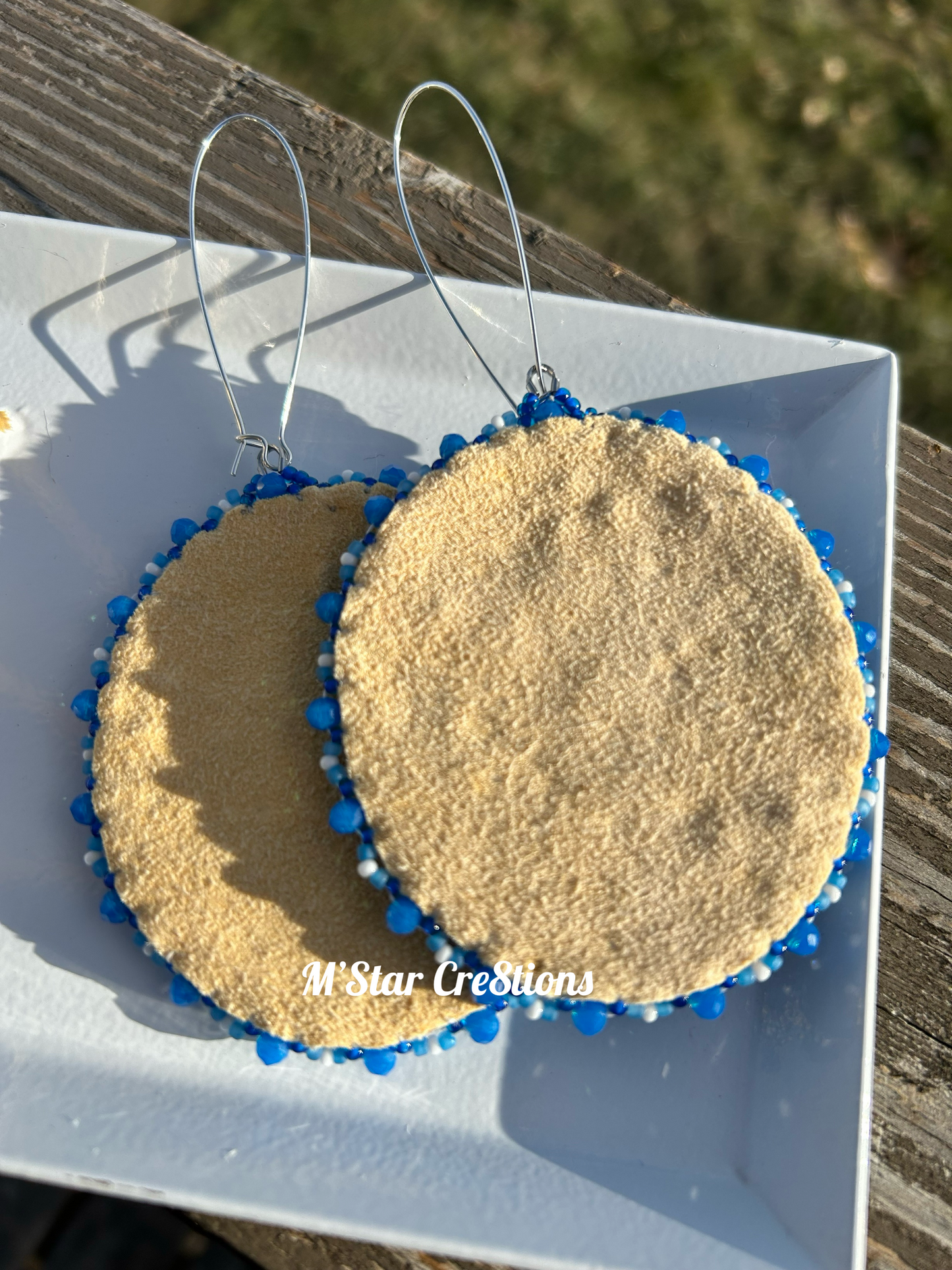 Blue Hummingbird Flower Ovals