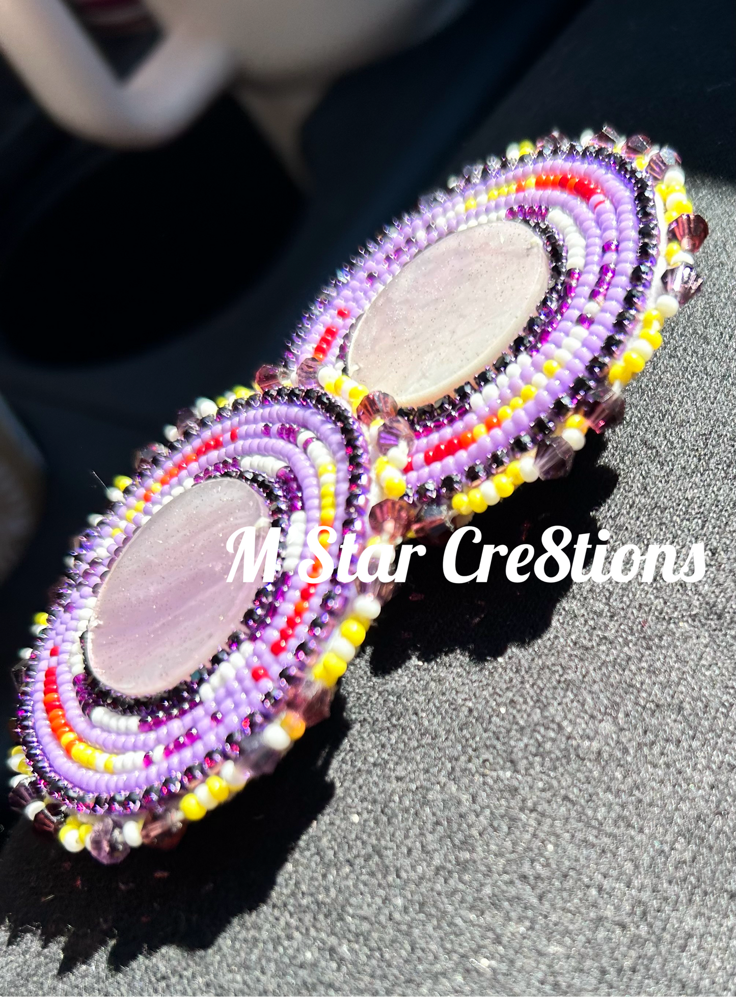 Purple Glitter Center Earrings