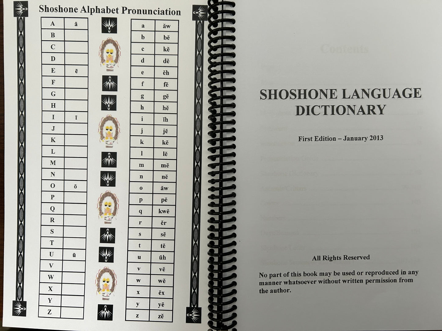 Shoshone Language Dictionary First Edition