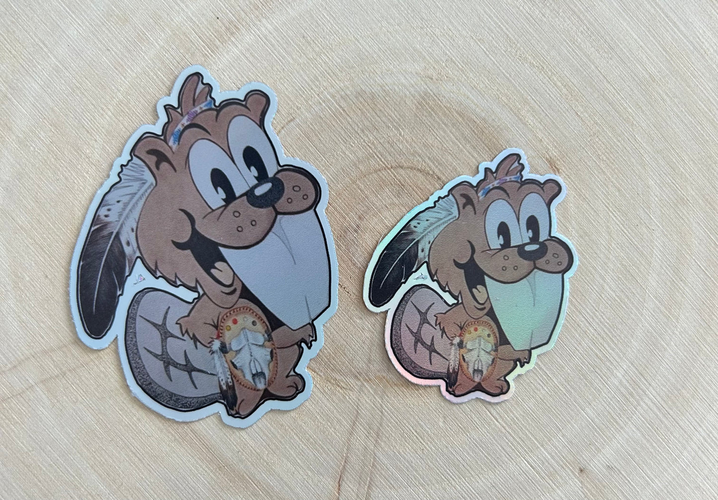 Holographic Beaver Waterproof sticker