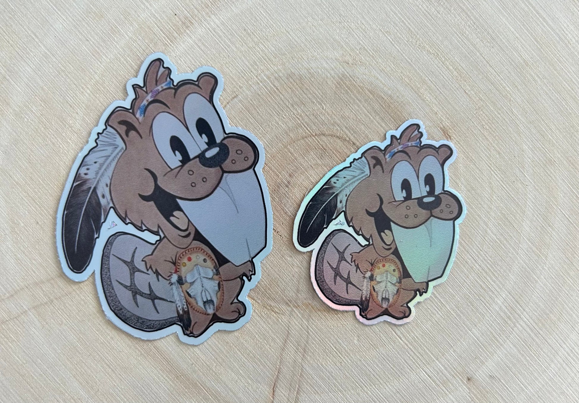 Holographic Beaver Waterproof sticker